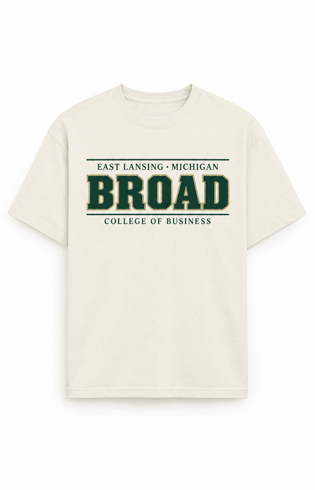 Broad Campus Wordmark Tee, Vintage ivory