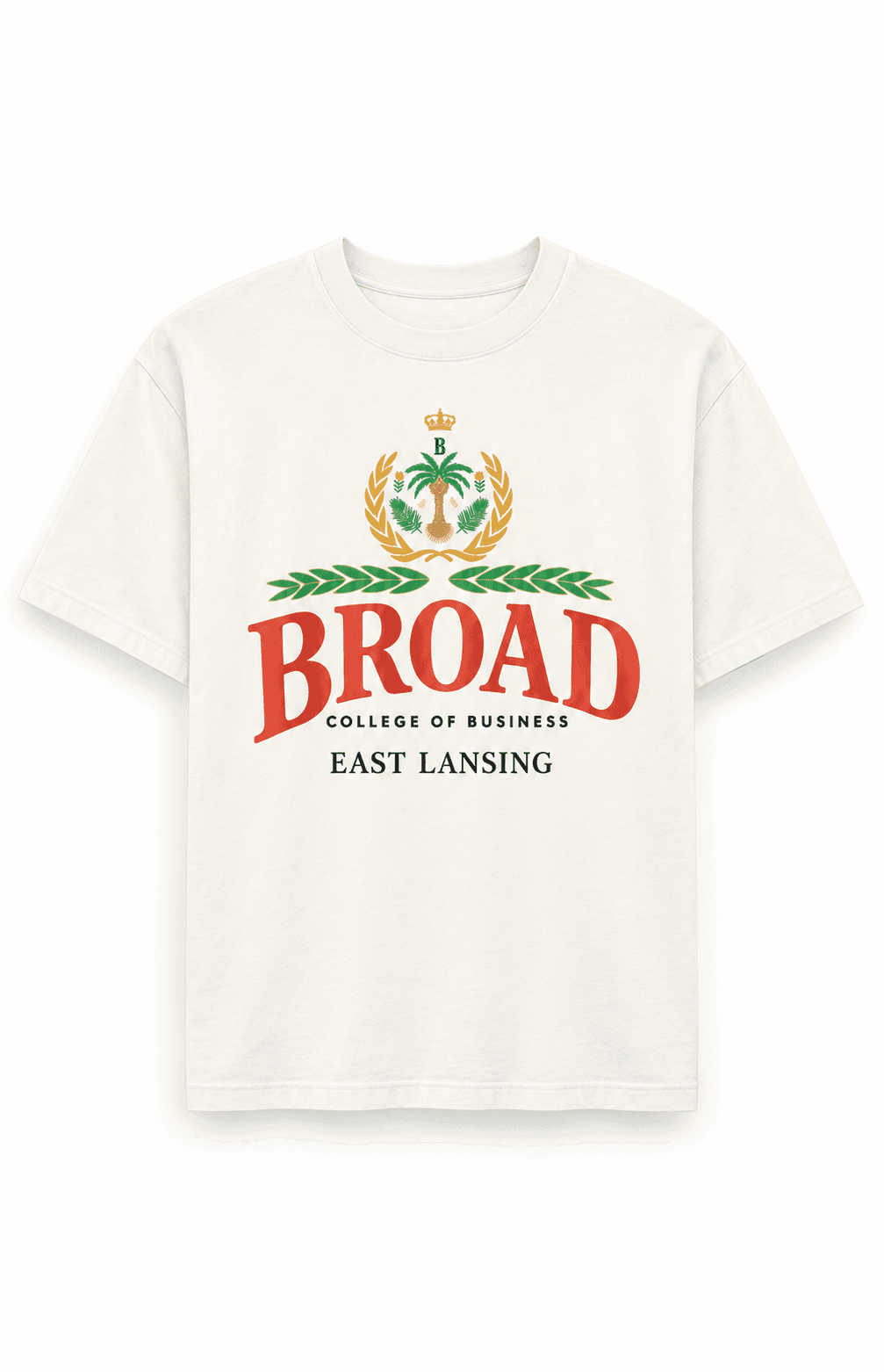 Broad Palm Crest Tee, Ivory