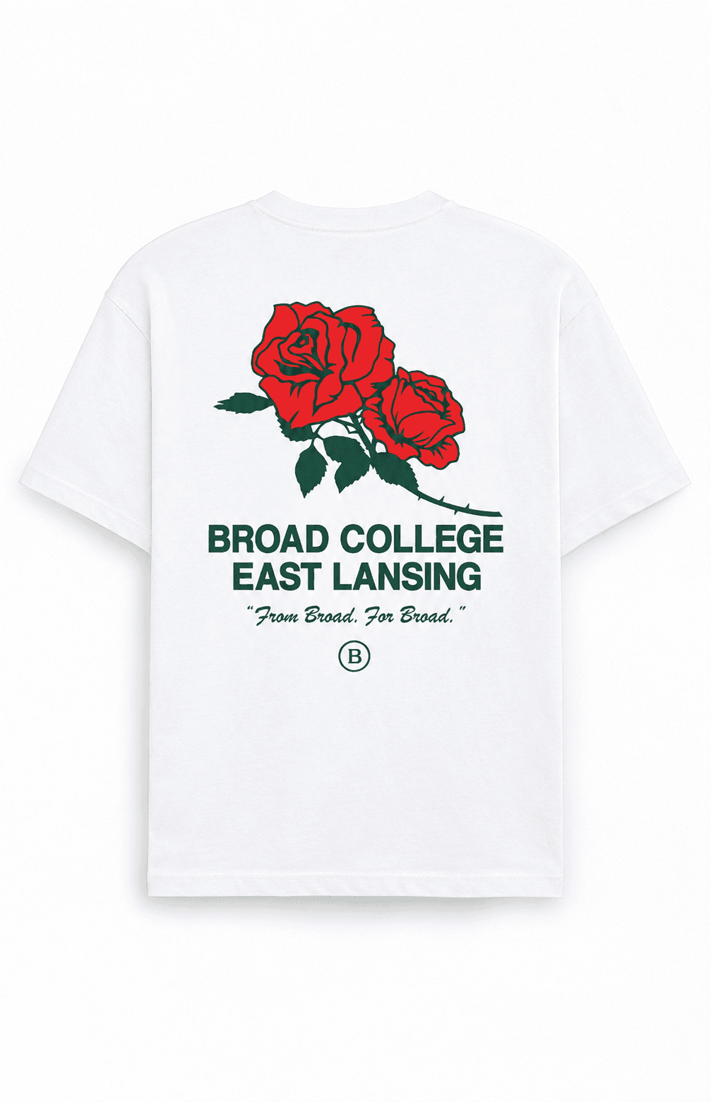 Broad Rose Tee, White