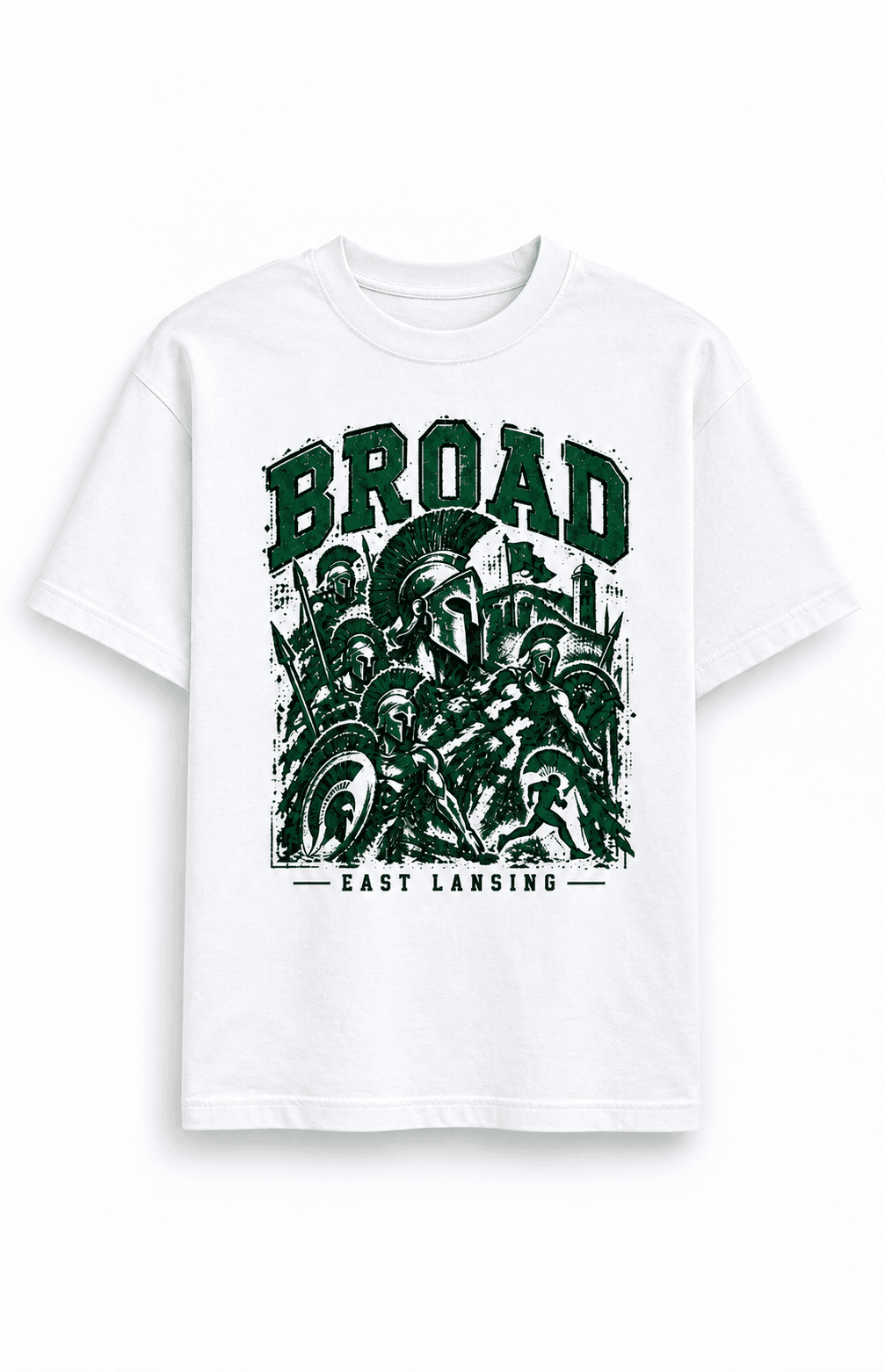 Broad Spartan Collage Tee, White