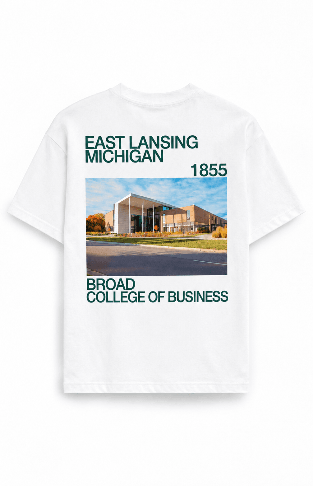 Broad Studio Postcard Tee, White, view 2