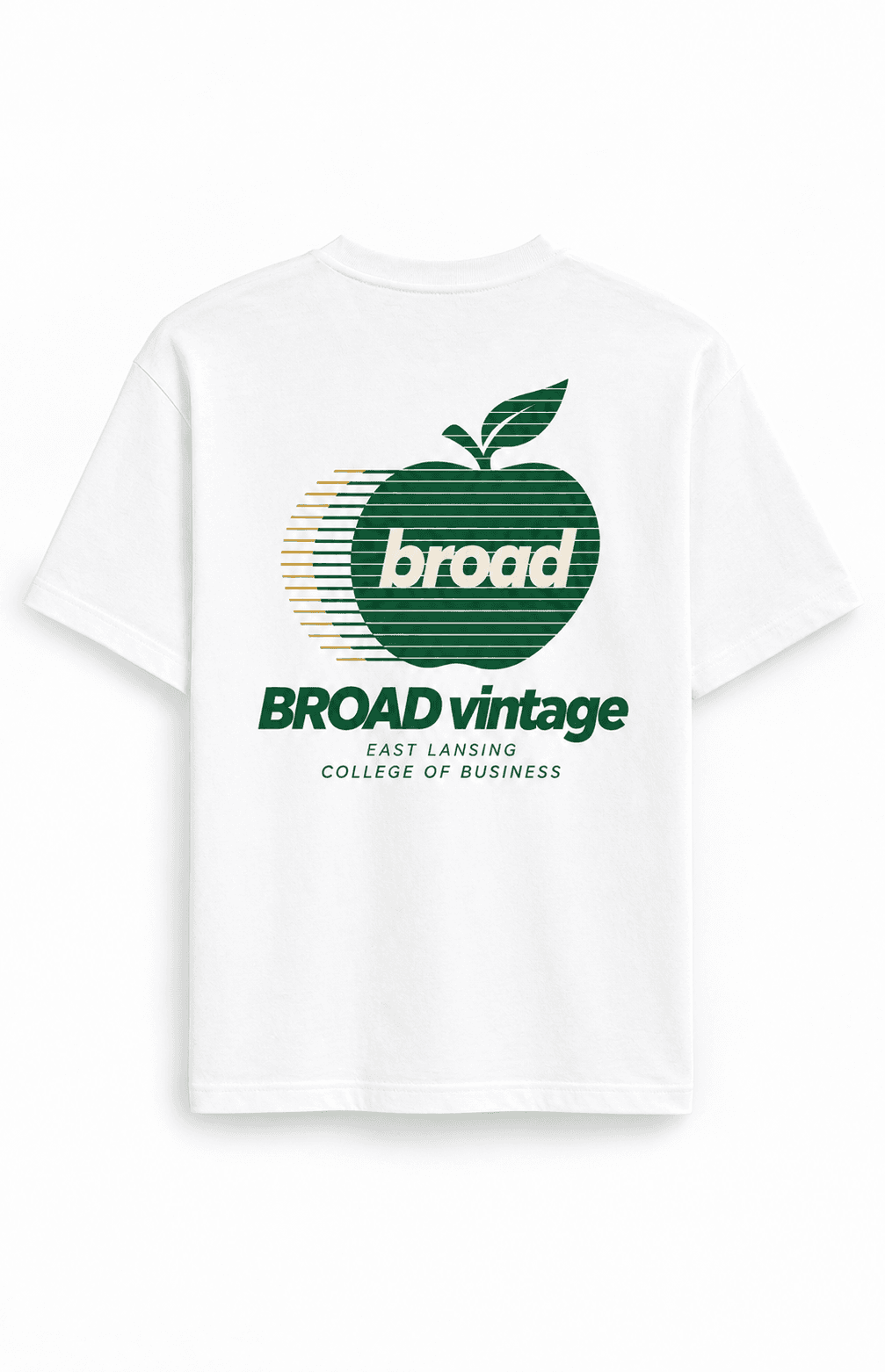 Broad Vintage Apple Tee, White