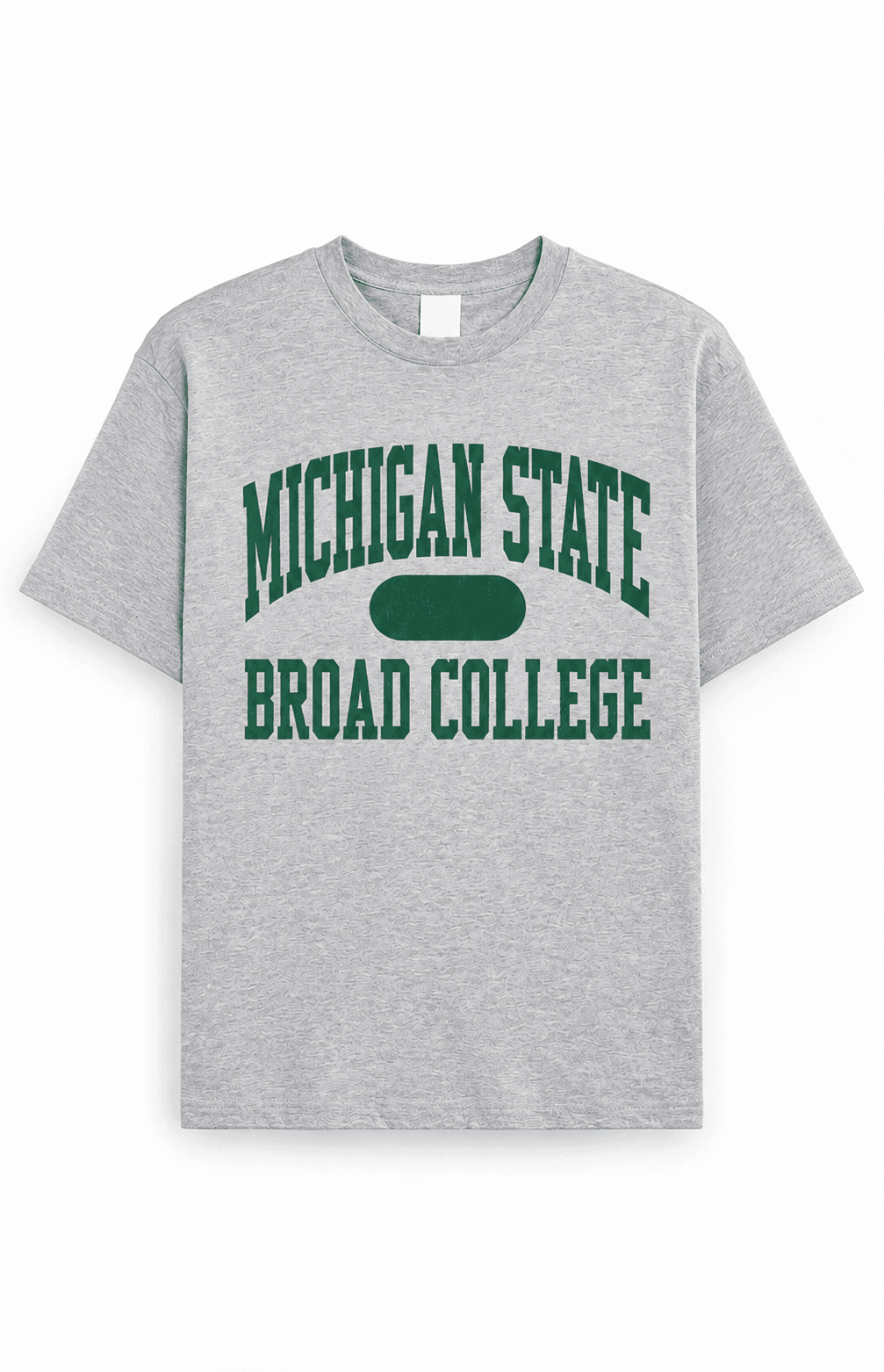 Michigan State Broad College Tee, Heather gray