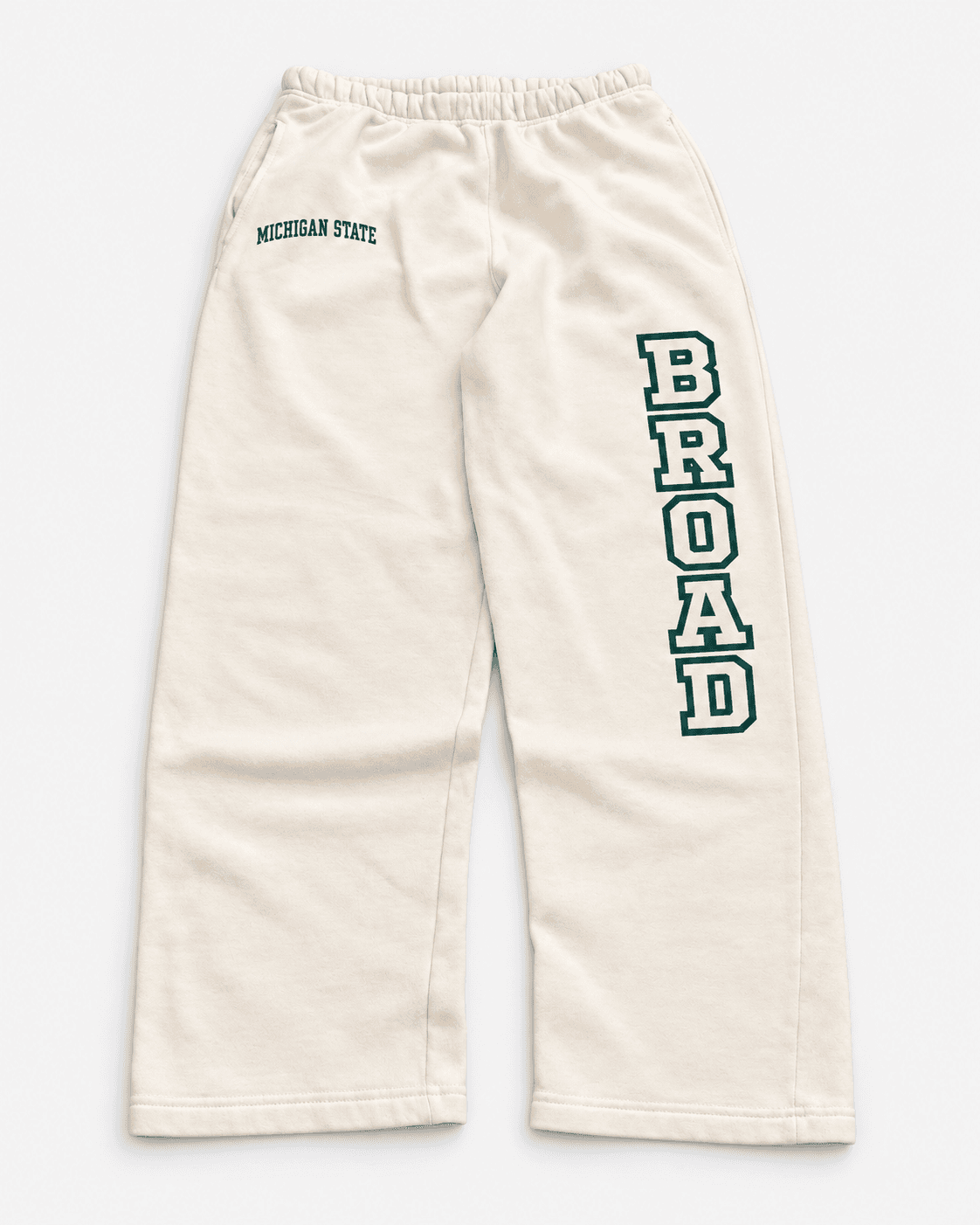 Broad Varsity Sweatpants, Cream